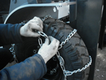 Инструкция по одеванию цепей противоскольжения на колёса погрузчика 4
